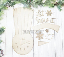 Load image into Gallery viewer, Top Hat Snowman Door Hanger SVG | Snowman laser cut file Let it Snow | Glowforge | Snowman Door Hanger | Let it Snow SVG | Winter SVG