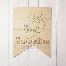 Load image into Gallery viewer, Strawberry Door Hanger SVG File | Laser Cut File | Strawberry SVG File | Door Hanger svg | Summer svg | Sweet Summertime | Daisy svg