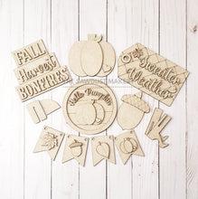 Load image into Gallery viewer, Fall SVG File | Laser Cut File | Glowforge | USA | Hello Pumpkin | Sweater Weather | Acorns | Pumpkin Pie | Bonfire | Fall SVG