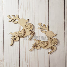 Load image into Gallery viewer, Personalized Reindeer Christmas Ornament SVG File | Laser Cut File | Christmas Tree | Ornament | Reindeer| Personalized Ornament | Santa