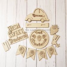 Load image into Gallery viewer, Strawberry Tiered Tray SVG File | Laser Cut File | Glowforge | Strawberry | Fresh Picked Berries | Daisy svg | VW Bug SVG | Summer svg