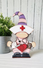 Load image into Gallery viewer, Nurse Gnome SVG File | Laser Cut File | Standing Girl Nurse Gnome SVG File | Gnome Shelf Sitter | Nurse Appreciation | Nurses call the shot