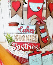 Load image into Gallery viewer, Vintage Baking Tiered Tray SVG File | Laser Cut File | Made with Love | Homemade | Kitchen svg | Baking SVG | Mixer SVG | Vintage Kitchen