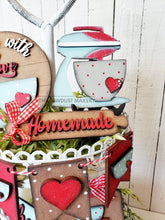 Load image into Gallery viewer, Vintage Baking Tiered Tray SVG File | Laser Cut File | Made with Love | Homemade | Kitchen svg | Baking SVG | Mixer SVG | Vintage Kitchen