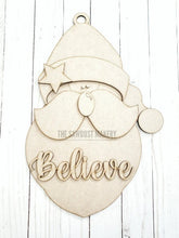Load image into Gallery viewer, Santa Claus Door Hanger SVG File | Laser Cut File | Santa SVG File | Door Hanger svg | Christmas svg | Santa svg | Believe svg