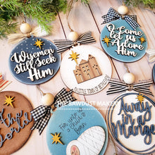 Load image into Gallery viewer, Nativity Christmas Ornament Bundle SVG File | Laser Cut File | Christmas Ornament Kit | Religious Ornaments | Nativity | Wisemen SVG