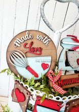 Load image into Gallery viewer, Vintage Baking Tiered Tray SVG File | Laser Cut File | Made with Love | Homemade | Kitchen svg | Baking SVG | Mixer SVG | Vintage Kitchen