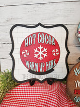 Load image into Gallery viewer, 6" Round Hot Cocoa Bar Sign Set SVG File | Laser Cut File | Interchangeable Frame | Hot Cocoa | Marshmallow | Peppermint | Hot Cocoa SVG