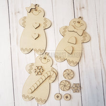Load image into Gallery viewer, Build a Gingerbread Christmas Ornament SVG File | Laser Cut File | Christmas Ornament SVG | Gingerbread Ornament SVG | Kids Crafts