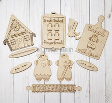 Load image into Gallery viewer, Gingerbread Baking SVG File | Laser Cut File | Glowforge | Gingerbread House | Christmas | Candy Cane | Gingerbread Laser Cut File