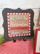 Load image into Gallery viewer, 6" x 6" Hot Cocoa Bar Sign Laser SVG File | Laser Cut File | Interchangeable Frame | Leaning Ladder SVG | Laser Cut Hot Cocoa signs