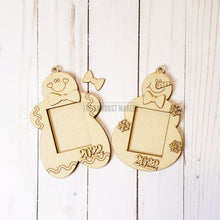 Load image into Gallery viewer, Christmas Photo Frame Ornaments SVG File | Laser Cut File | Ornament SVG | Snowman Ornament SVG | Gingerbread Ornament svg | Glowforge