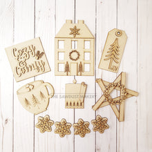 Load image into Gallery viewer, Hygge Holiday Winter Christmas SVG File | Laser Cut File | Winter SVG | Hygee SVG | Snowflakes | Christmas digital cut file