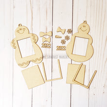 Load image into Gallery viewer, Christmas Photo Frame Ornaments SVG File | Laser Cut File | Ornament SVG | Snowman Ornament SVG | Gingerbread Ornament svg | Glowforge