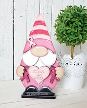 Load image into Gallery viewer, Cancer Gnome SVG File | Laser Cut File | Standing Gnome SVG File | Survivor Gnome | Gnome Shelf Sitter | Fight Cancer Gnome | Gnome SVG