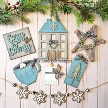 Load image into Gallery viewer, Hygge Holiday Winter Christmas SVG File | Laser Cut File | Winter SVG | Hygee SVG | Snowflakes | Christmas digital cut file