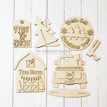 Load image into Gallery viewer, Christmas Tree Farm Tiered Tray SVG File | Laser Cut File | Glowforge | Tree Farm | Christmas Trees | Tree Farm SVG | Christmas Truck SVG