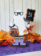 Load image into Gallery viewer, Halloween Ghost Countdown SVG File | Laser Cut File | Standing Ghost SVG File | Shelf Sitter | Halloween Boo SVG