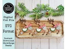 Load image into Gallery viewer, Personalized Reindeer Christmas Ornament SVG File | Laser Cut File | Christmas Tree | Ornament | Reindeer| Personalized Ornament | Santa
