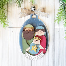 Load image into Gallery viewer, Christmas Blessing Nativity Ornament SVG File | Laser Cut File | Away in a Manger | Nativity SVG | O Holy Night | Christmas SVG