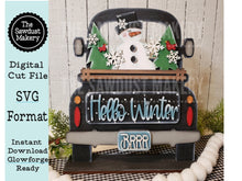 Load image into Gallery viewer, Add-on for Interchangeable Farmhouse Truck SVG | 12" and 24" Truck SVG | Hello Winter Truck | Snowman | Truck Interchangeable SVG