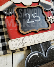 Load image into Gallery viewer, Santa Countdown SVG File | Laser Cut File | Standing Santa SVG File | Santa Shelf Sitter | Days to Christmas SVG
