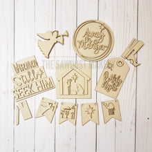 Load image into Gallery viewer, Nativity Tiered Tray SVG File | Laser Cut File | Away in a Manger | Nativity SVG | O Holy Night | Christmas SVG