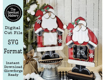 Load image into Gallery viewer, Santa Countdown SVG File | Laser Cut File | Standing Santa SVG File | Santa Shelf Sitter | Days to Christmas SVG