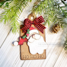 Load image into Gallery viewer, Breadboard Santa Christmas Ornament SVG File | Laser Cut File | Christmas Ornament Kit | Ornament SVG | Ho Ho Ho | Personalized