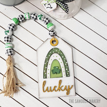 Load image into Gallery viewer, March 17 Lucky St Patrick Tag SVG | St. Patrick's Day SVG | Door Hanger | SVG File | Laser Cut File | Glowforge | Tag Door Hanger | Lucky