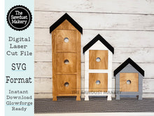 Load image into Gallery viewer, Interchangeable Farmhouse Standing Leaning Frame Bundle SVG | Laser Cut File | Glowforge | 4.25" x 4.25" Insert Frame