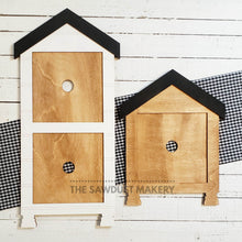 Load image into Gallery viewer, Interchangeable Farmhouse Standing Leaning Frame Bundle SVG | Laser Cut File | Glowforge | 6" x 6" Insert Frame