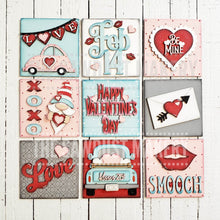 Load image into Gallery viewer, Valentine Laser Cut Files | Valentine Interchangeable Leaning Sign Bundle File SVG | Glowforge | Valentine Tiered Tray SVG | Farmhouse Frame