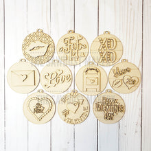 Load image into Gallery viewer, Valentine Ornament SVG Laser File | Valentine Laser Cut Files | Laser Ornament SVG | Glowforge | Valentine Ornaments | Valentine Laser SVG