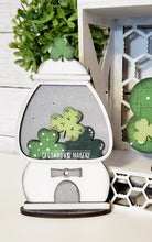 Load image into Gallery viewer, Standing St. Patrick's Day Shelf Sitter SVG | Lucky laser cut file | Laser SVG | Glowforge | Shamrock | Lucky SVG | Mantle svg | Truck svg