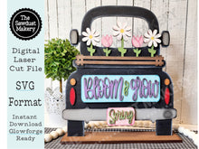 Load image into Gallery viewer, Add-on for Interchangeable Farmhouse Truck SVG | 12" and 24" Truck SVG | Spring Truck | Flowers | Bloom Truck Interchangeable SVG