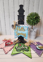 Load image into Gallery viewer, Spring Mini Hanger Signs | Spring Signs SVG | Door Hanger | SVG File | Laser Cut File | Glowforge | Mini Post Sign svgs