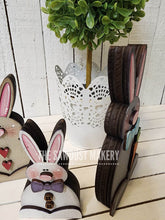 Load image into Gallery viewer, Easter Bunny Trio SVG File | Laser Cut File | Glowforge | Easter | Bunny Shelf Sitter | Bunny SVG | Easter SVG | Easter Scroll Saw
