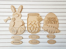 Load image into Gallery viewer, Standing Easter Shelf Sitter SVG | Laser Cut File | Glowforge | Easter SVG | Bunny laser cut file | Bunny svg | Easter Mantle Decor