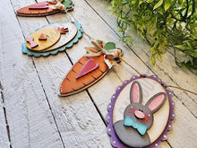 Load image into Gallery viewer, Easter Basket Tags SVG | Easter Banner SVG | Laser Cut File | Glowforge | Bunny SVG | Easter Basket svg | Chick | Personalized Easter Tags