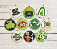 Load image into Gallery viewer, St. Patrick Ornament SVG Laser File | St Patrick Laser Cut Files | Laser Ornament SVG | Glowforge | Lucky Ornaments | Irish Laser SVG