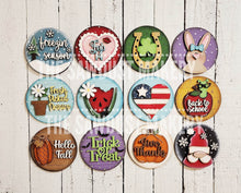 Load image into Gallery viewer, 12 Month Seasonal Bundle Candy Jar Cookie Jar lid Interchangeable Frame SVG File | Laser Cut File | Interchangeable Frame | Candy Jar Lid