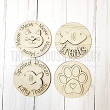 Load image into Gallery viewer, Cat Treat Bundle Candy Jar | Mason Jar Lid | Cookie Jar lid | Interchangeable Frame SVG File | Laser Cut File | Interchangeable Frame