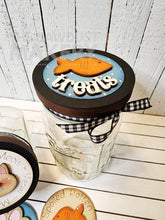 Load image into Gallery viewer, Cat Treat Bundle Candy Jar | Mason Jar Lid | Cookie Jar lid | Interchangeable Frame SVG File | Laser Cut File | Interchangeable Frame