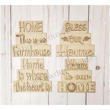 Load image into Gallery viewer, Farmhouse Home Word Stackers | Home Mini Block SVG | SVG File | Laser Cut File | Glowforge | Home Tiered Tray SVG Add-on laser cut svg file