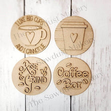 Load image into Gallery viewer, Coffee Bar Bundle Candy Jar | Mason Jar Lid | Cookie Jar lid | Interchangeable Frame SVG File | Laser Cut File | Interchangeable Frame