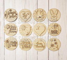 Load image into Gallery viewer, 12 Month Seasonal Bundle Candy Jar Cookie Jar lid Interchangeable Frame SVG File | Laser Cut File | Interchangeable Frame | Candy Jar Lid