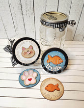 Load image into Gallery viewer, Cat Treat Bundle Candy Jar | Mason Jar Lid | Cookie Jar lid | Interchangeable Frame SVG File | Laser Cut File | Interchangeable Frame