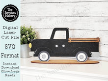 Load image into Gallery viewer, Farmhouse Reversable Side View Truck SVG | Interchangeable Farmhouse Truck | 12" Truck Inserts | Laser Cut File | Interchangeable Truck SVG