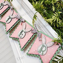 Load image into Gallery viewer, Easter Bunny Banner SVG | Laser Cut File | Glowforge | Spring SVG | Banner SVG | Banner | Easter svg | Spring Svg | Bunny